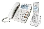 Geemarc Amplidect 295 Combi - Amplified Corded and Cordless Telephone Set with Answering Machine and Large Buttons for Seniors - Low to Medium Hearing Loss - Hearing Aid Compatible - UK Version