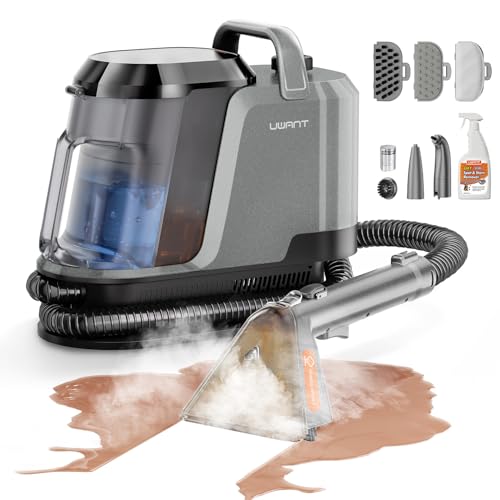 Uwant Carpet Cleaner Machine with Steam&Hot&Cold Water System 18Kpa Powerful Suction Upholstery Cleaner Machine with Pet Pro Cleaner for Pets, Carpet Steam Cleaner Set of 1