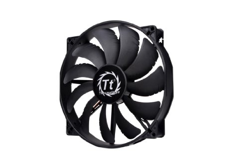 Thermaltake 200mm Pure 20 Series Black 200x30mm Thick Quiet High Airflow Case Fan with Anti-Vibration Mounting System Cooling CL-F015-PL20BL-A by Thermaltake - Used condition - US$12.94
