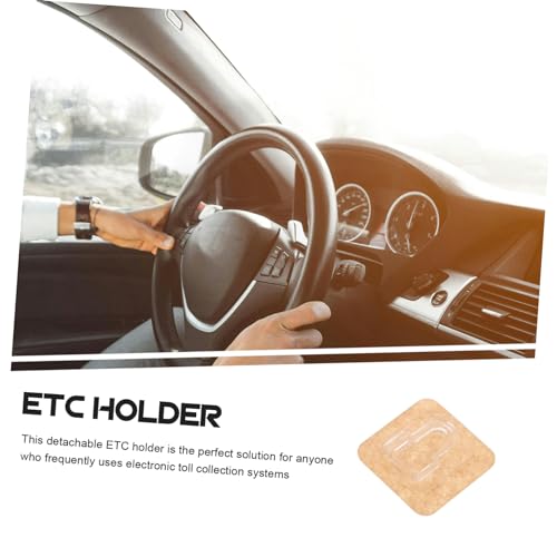 Alipis Car Etc Fixing Bracket Detachable Adhesive Holder for Electronic Toll Collection Devices Easy to Install Compatible Vehicles Design Convenient Accessory for Drivers