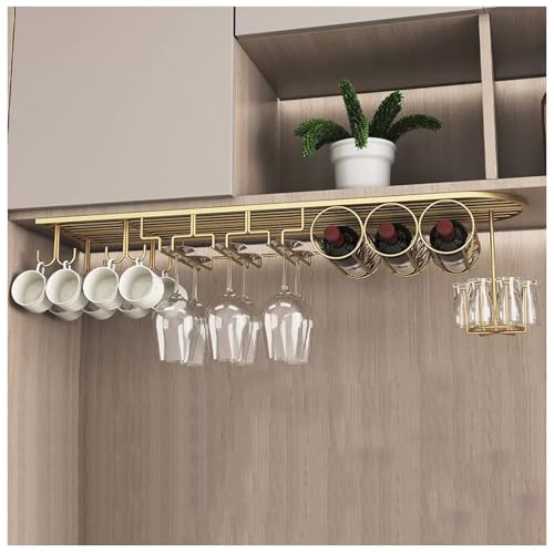 Support verres à pied et bouteilles pour cuisine style industriel chic