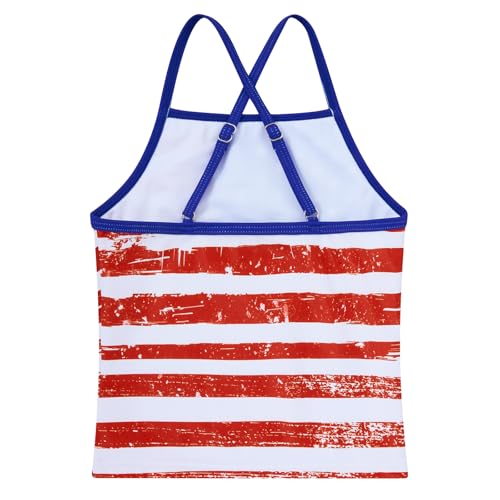 Image of Girls Tankini Swimsuit Two Piece Bathing Suit with Adjustable Strap 3-13 Years