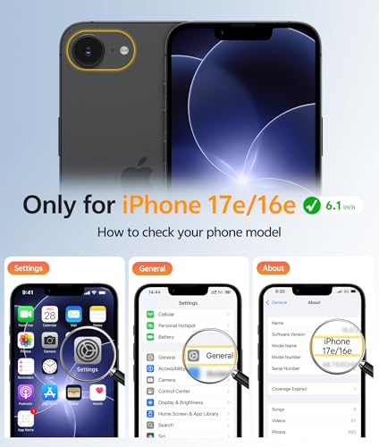 Image of FNTCASE for iPhone 17e Case: iPhone 16e Phone Case [Compatible with Magsafe] Translucent Matte Cases with [Screen Protector] Military Grade Shockproof Protective Phone Cover - Blue
