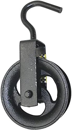 Pulley 110 mm Cast Metal Roll Hand-Wound Pulley With Lifting Hook