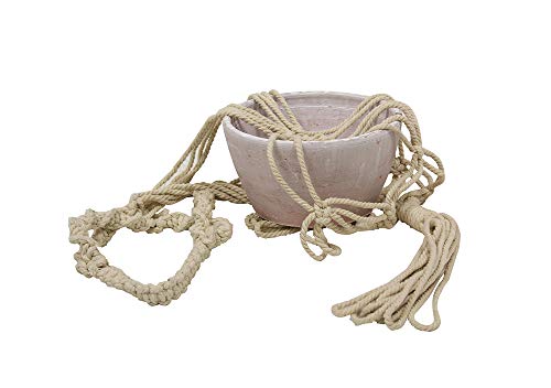 BUAR ARTESANOS S.L MACETERO COLGANTE MACRAMÉ CERÁMICA BIG (19 * 19 * 10.5/107) – vue 2