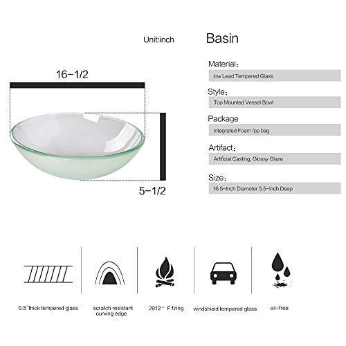 24 Inch White Bathroom Vanity and Sink Combo Stand Cabinet with Mirror, Water Saving 1.5 GPM Faucet Hole and Pop Up Drain MDF Bathroom Cabinet with Storage Drawer… (White Vanity+Frosted Sink) - Thumbnail 5