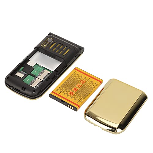 Zyyini G9000 Unlocked Flip Phone, 2.4Inch Big Buttons Big Fonts Flip Mobile Phone For Seniors, Dual Sim Card, Loud Volume Speaker, With Led Flashlight, 4800Mah Battery, Gold #TOP7
