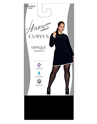 Hanes HSP005 Women'S Curves Control Top Opaque Tights thumb #1