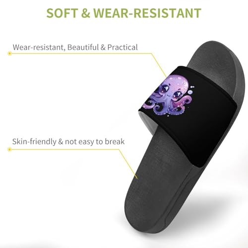 Cute Sea Octopus Non Slip Slides Sandals for Women Men Quick Drying Shower Shoes for Bathroom Pool Beach3