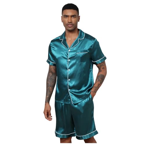 Pyjama homme tissu doux : fini les nuits agitées avec ce short et manches courtes à poches