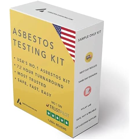 Asbestos Test Kit - Sample Only Testing - 72hr (3 Business Days) NVLAP lab Result with lab Testing fee Included. (3 Samples) Cover