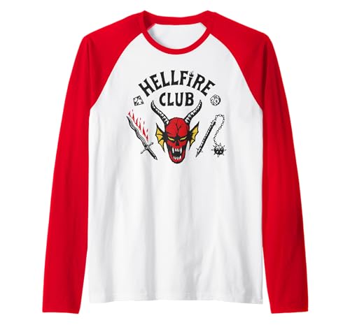 Stranger Things 4 Hellfire Club Logo Raglan...