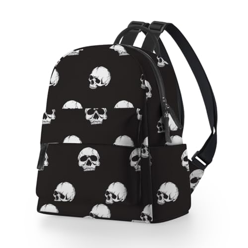 Image of Deanfun Mini Backpack for Women - Waterproof Small Backpack with Skull Print, Multi Pockets Large Capacity Cute and Stylish MNSB-310