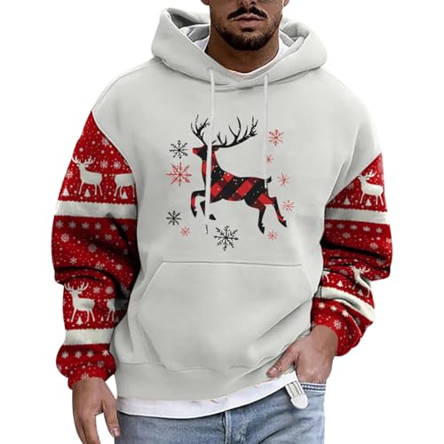 Pull Noel Homme Pull de Noël Sweat Moche de Noel Homme Capuche Drole Chic Grande Taille Ugly Funny Merry Christmas Hoodie Xmas Sweater Jumper Pullover Sweatshirt Sweatshirts Noël Personnalisé 6XL