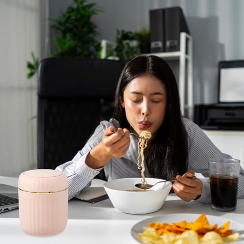 QUARKZMAN Mini Mülleimer Mit Deckel Schreibtisch Kleiner Mülleimer Niedlicher Mülleimer 22L/058 Gallon Geeignet Für Büro Badezimmer Küche Wohnzimmer Schlafzimmer Pink