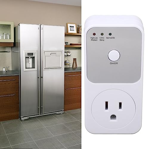 Diydeg DIYDEGXRZVDFUE2S Voltage Protector, Single Outlet Ac120V Plug In Refrigerator Voltage Protector With 5 Tto 6 Minutes Time Delay, Voltage Regulator For 80V To 150V Refrigerators And Washing Machine thumb #1