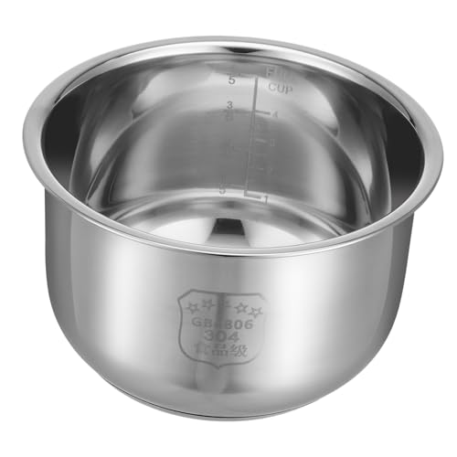 VALICLUD Olla Interior para Arrocera Inoxidable Capacidad Accesorio de Repuesto con Reforzado para Cocinar Arroz y Repostería Hogar y Hotel