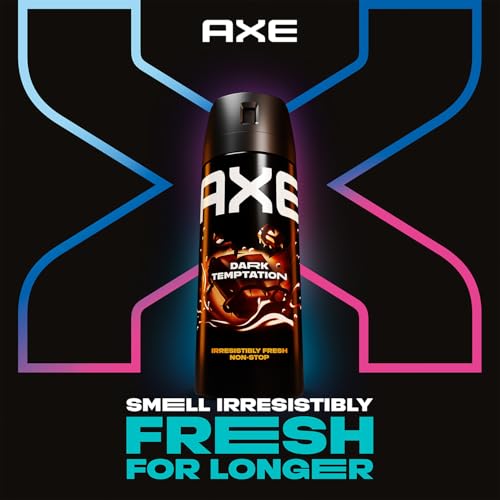 AXE Aluminum-Free Body Spray XL Dark Temptation 6-Pack, 48H Odor Protection, 5.1 Fl Oz Ea