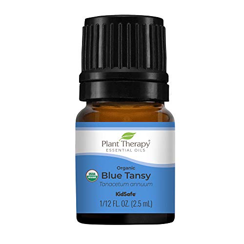 Plant Therapy Organic Blue Tansy Essential Oil 100% Pure, Undiluted, Natural Aromatherapy, Therapeutic Grade 2.5 mL (1/12 oz)
