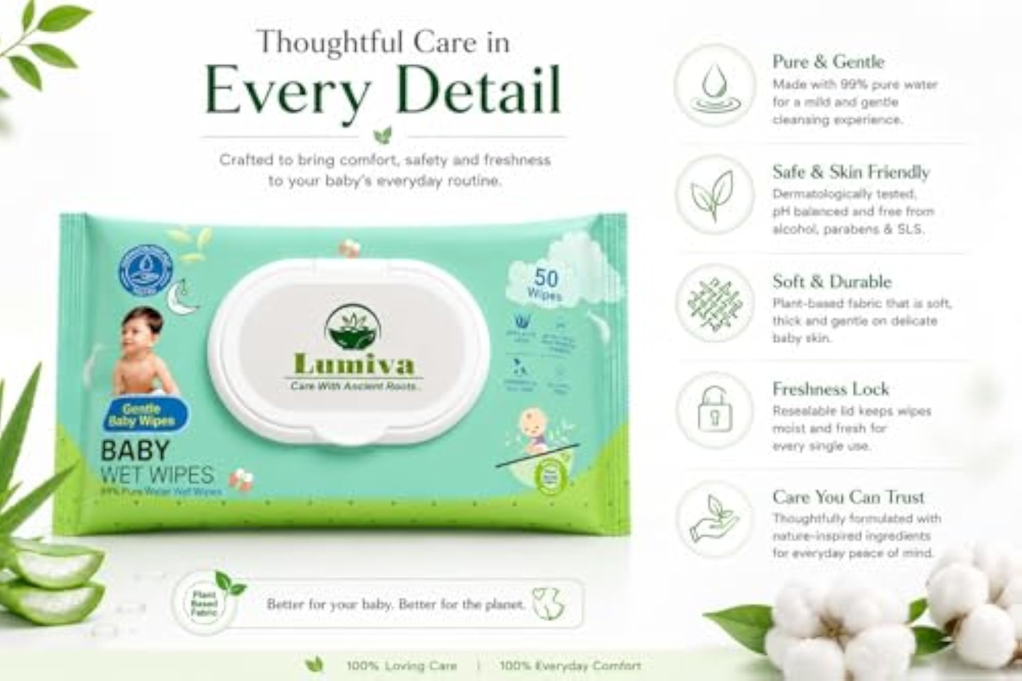 Aloe Vera & Vitamin E Hypoallergenic Wet Wipes