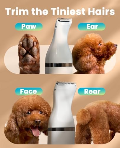 oneisall Dog Paw Trimmer, Small Dog Clippers with Double Blades