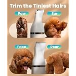 oneisall Dog Clippers with Double Blades,Cordless Small Pet Hair Grooming Trimmer,Low Noise for Trimming Dog's Hair Around Paws, Eyes, Ears, Face, Rump (White) - Image 2
