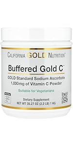 Amazon | California Gold Nutrition, 緩衝型Gold C™（ゴールドC）、非