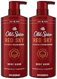 Old Spice Red Sky Body Wash, Blood Orange Scent, 16.9 Ounce (Pack of 2)