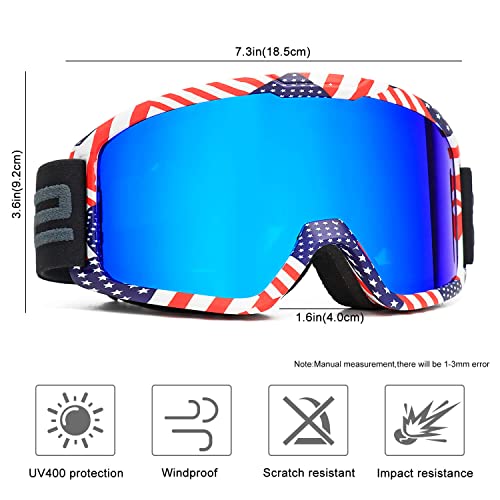 Sposune Motorcycle Atv Goggles With Dual Lens Soft Foam, Anti-Fog Ski Goggle For Men Women Dirt Bike Off Road Motocross #TOP1