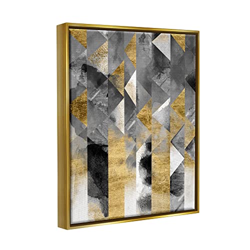 Image of 'Modern Triangular Stripes Sharp Geometric'| Floating Frame Canvas Art