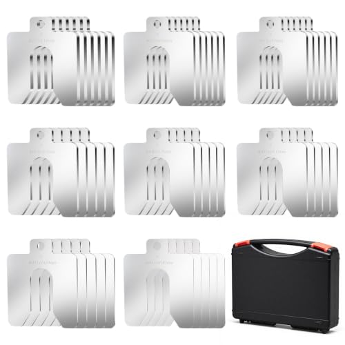 Shimeyao 40 Pcs Size B 3" X 3" Stainless Steel Slotted Shims Kit Composite