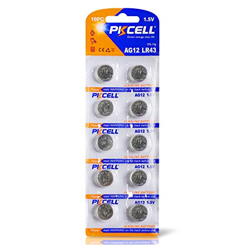 386 LR43 SR43SW AG12 1.5V Alkaline Watch Battery for Thermometer 10 Counts