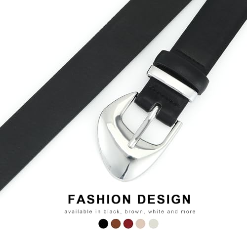 Women Belt for Jeans Dress Pants Gold Buckle Ladies Fashion Faux Leather Waist Belt4