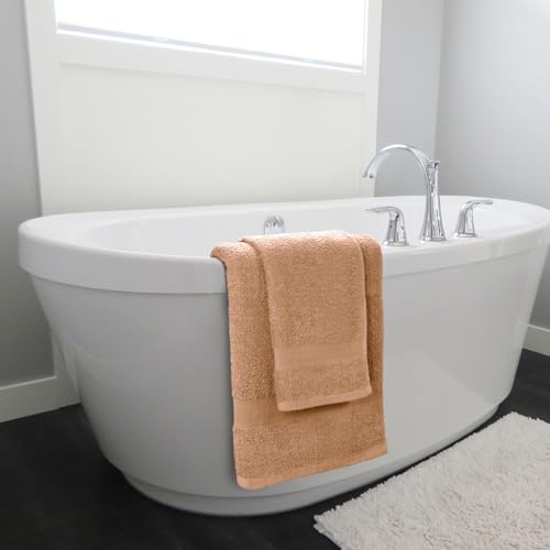 SweetNeedle 6 Piece Towel Set - 2 Bath Towels, 2 Hand Towels and 2 Washcloths Cotton Daily Use Hotel Spa Quality Soft Highly Absorbent Quick Dry Light Weight (Linen) - Image 5