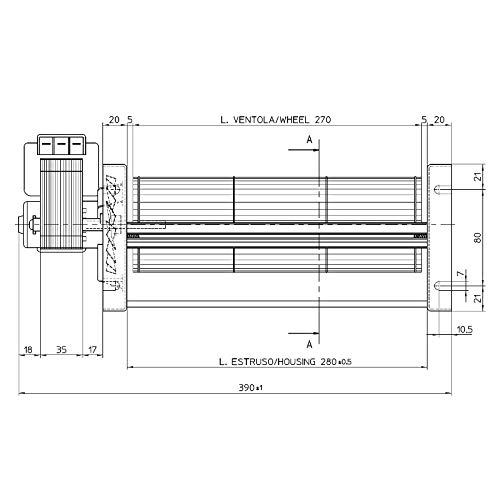 VENTOLA TANGENZIALE PER stufa a pellet 300mm 20w £28.80 - UK