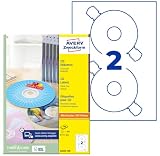 AVERY Zweckform L6043-100 selbstklebende CD-Etiketten (200 blickdichte...