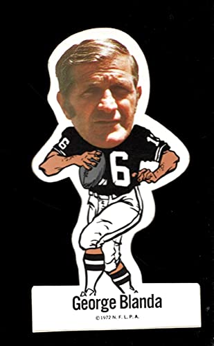 1972 NFLPA VINYL STICKERS #2 GEORGE BLANDA NMMT RAIDERS HOF