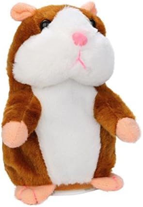 Innovations Plus Animated Interactive Stuffed Animal Hamster Toy Talking Mimic Robot Pet Dolls Toddlers 4 & Up Fun Gift for Kids, White