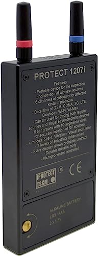 DefCon iProtect by DiscoverIt DD1207 Multi-Channel Signal Detector for Digital Wireless Protocols, Black