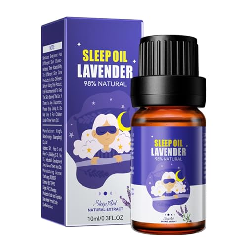Natural Lavender Essential Oil - Sleep Aid for Faster Slumber & Reduced Night Awakenings Skin Care for Clearing Acne & Brightening Relaxing Aromatherapy Oil for Stress Relief Relaxing Aromatherapy