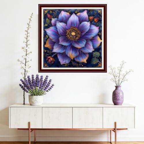 Image of Fanxvivy Stamped Cross Stitch Kits for Beginners Full Range of Cross Stitching Preprinted Embroidery Kits for Adults, 11CT Embroidery Pattern Needlepoint Kits- Magic Mandala 18x18 inchs