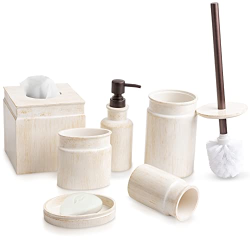 Creative Scents Rustic Luxe Bathroom Accessory Set - 6 Piece