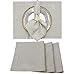 100% Linen Hemstitch Placemats - (Set of 4) Size 14x19 Natural - Hand Crafted and Hand Stitched Placemats with Hemstitch detailing. The pure Linen fabric works well in both casual and formal settings