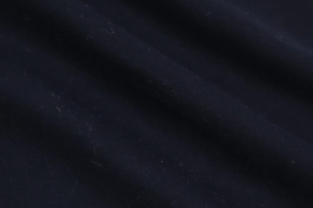 Luxurious Wool Melton Coating Fabric, Dark Navy, Soft Brushed, Heavyweight, 58" Wide (2 Yard pre Cut)