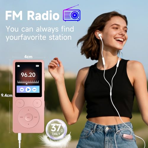 ODEJOI 32GB MP3 Player with Bluetooth 5.3 Auto Reconnect, Speaker, Only 37g by ODEJOI - Used condition - Image 6