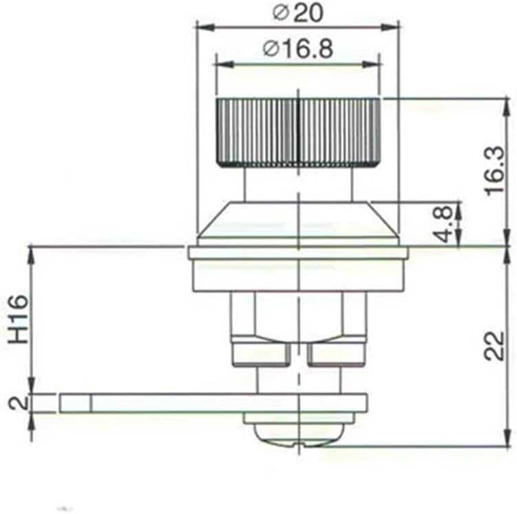 Turn Tongue Door Lock MS403-A File Cabinet Round Control 1Pcs