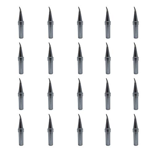 Image of ETX Bent Conical Round All-round 0.2mm for WESD50 WES50 WESD51 WES51 PES50 LR20 PES51 LR21 WE1010NA (WE1010EU) WE1010 ACE Brand Solder Iron Handle Tips Great for Drag Soldering (20)