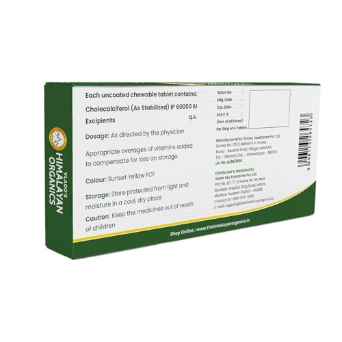 Image of Vlado's Himalayan Organics Vitamin D3-60000IU Cholecalciferol - 4 Tablet