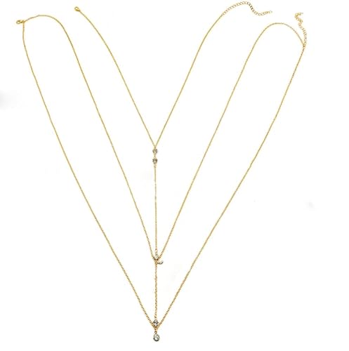 Kivano Adjustable Gold Body Chain for Women, Gold Plated Belly Chain with Secure Clasp for Beach Wedding, Elegant and Comfortable Fit, Lightweight and Hypoallergenic - Kivano