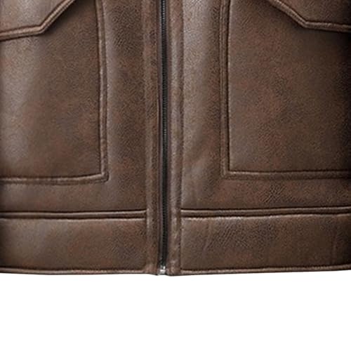 Chaqueta Bomber de Cuero Grueso para Hombre miniatura 5